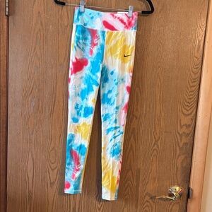 Nike Kids Tie-Dye Leggings - Blue, Yellow, Red, White NWT Size L